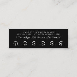 Tarjeta De Fidelización Simple y elegante Llanura de belleza blanca negra