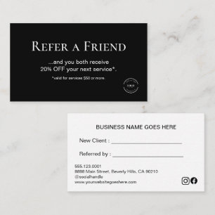 Tarjeta De Fidelización Simple y moderno Refiérase a un Personalizado amig