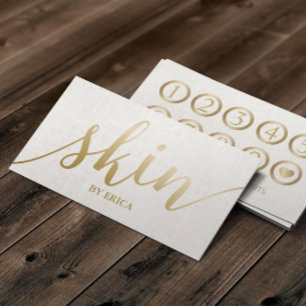 Tarjeta De Fidelización Skincare Salon Spa Esthetician Lealtad Elegante