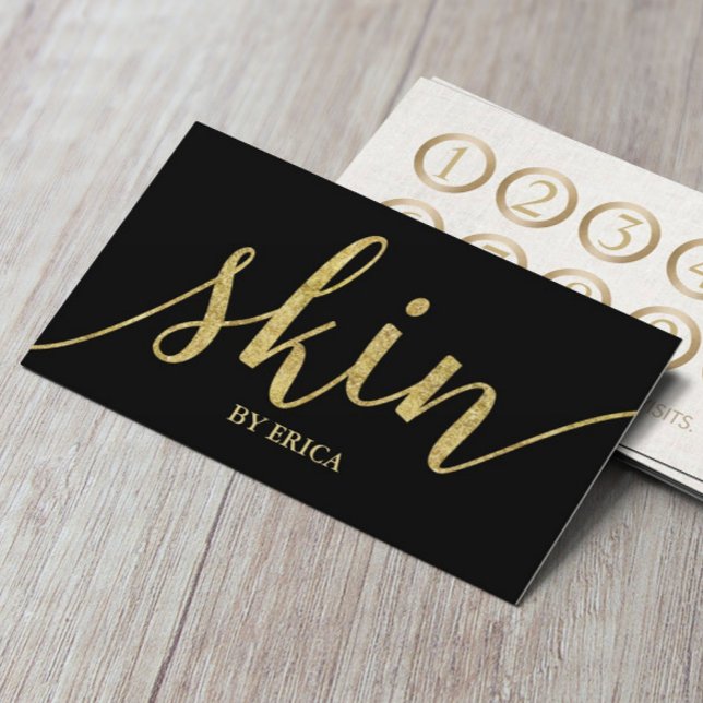 Tarjeta De Fidelización SkyCare Gold Script Spa Estético Lealtad (Subido por el creador)