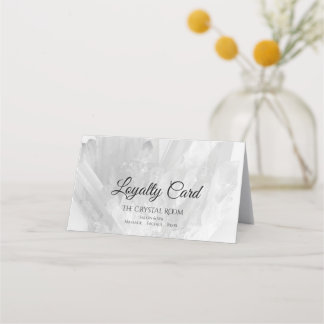 Tarjeta De Fidelización Spa de cristales blancos y negros