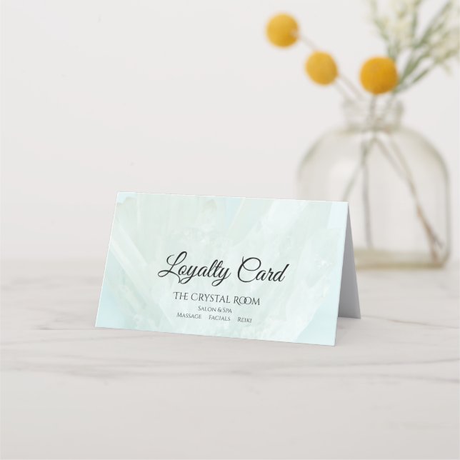 Tarjeta De Fidelización Spa-Salón De Cristales Azules De Hielo Ligero (Anverso)