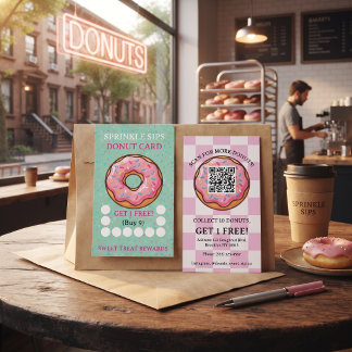 Tarjeta De Fidelización Sprinkle Sips Donut