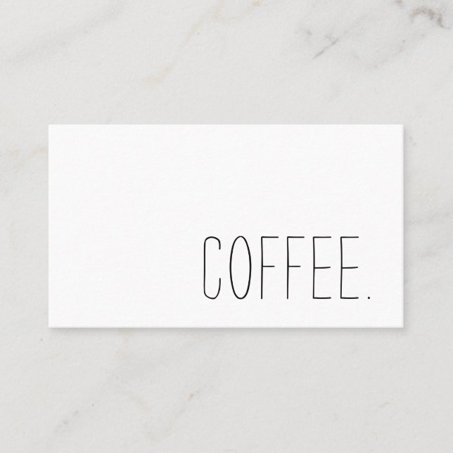 Tarjeta De Fidelización Tapón simple de fidelidad en la cafetería (Anverso)