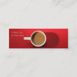 Tarjeta De Fidelización Taza de café en el fondo rojo mini