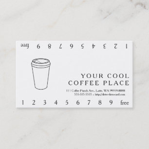 Tarjeta De Fidelización Taza de café (Togo de papel)