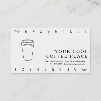 Tarjeta De Fidelización Taza de café (Togo de papel)