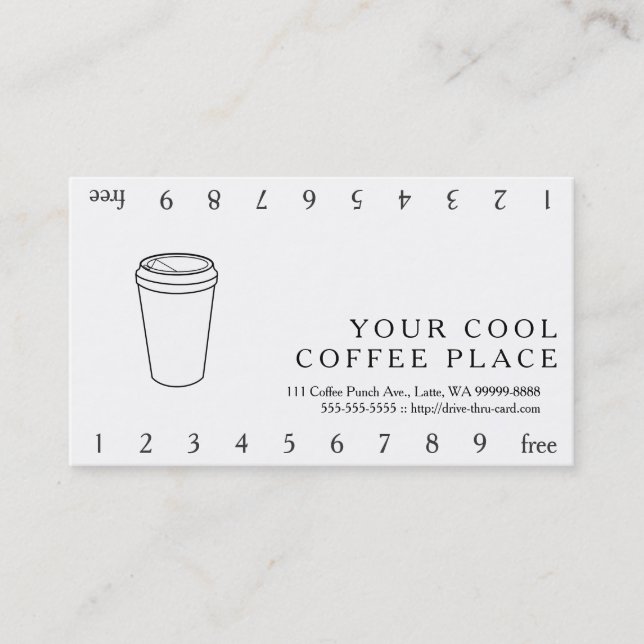 Tarjeta De Fidelización Taza de café (Togo de papel) (Anverso)