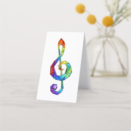 Tarjeta De Fidelización Tecla musical arcoiris tremendo clef