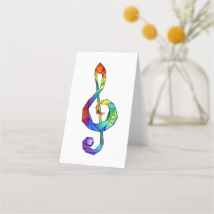 Tarjeta De Fidelización Tecla musical arcoiris tremendo clef