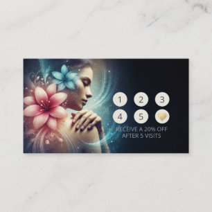 Tarjeta De Fidelización Terapia Masajista Manos Curadoras Energía Spa Well