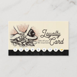 Tarjeta De Fidelización Terapia Masajista Manos Curadoras Energía Spa Well