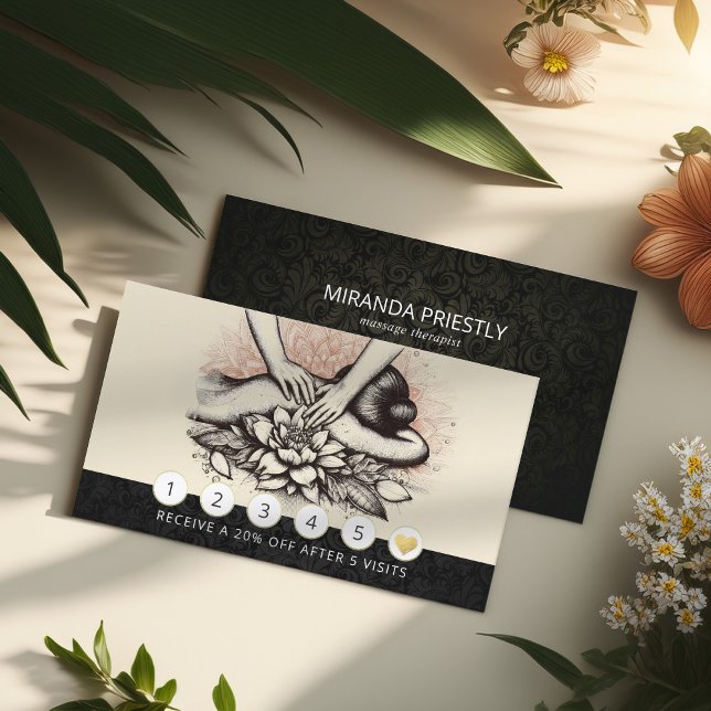 Tarjeta De Fidelización Terapia Masajista Manos Curadoras Energía Spa Well (Subido por el creador)