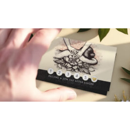 Tarjeta De Fidelización Terapia Masajista Manos Curadoras Energía Spa Well