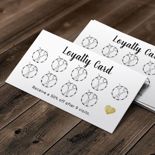 Tarjeta De Fidelización Tijeras estilistas de pelo y fidelidad a salón de