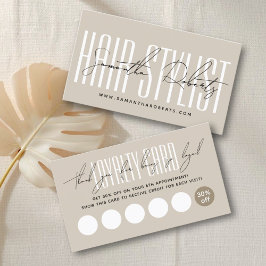Tarjeta De Fidelización Tipografía de guión de estilista de cabello modern