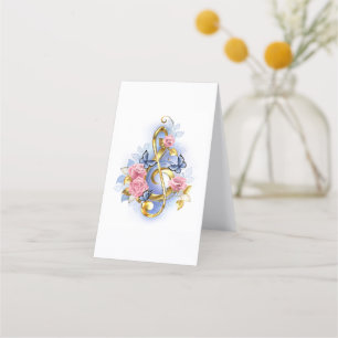 Tarjeta De Fidelización Treble arrecife con rosas rosas rosas rosas