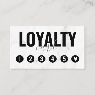 Tarjeta De Fidelización Trendy Girly Marble Business Loyalty Card