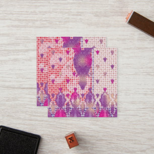 Tarjeta De Fidelización un diseño de fondo morado con puntos