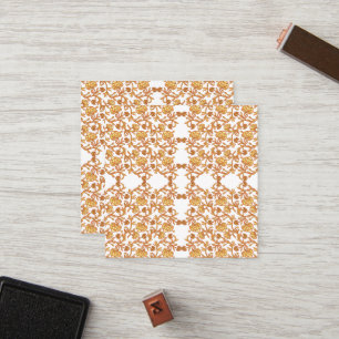 Tarjeta De Fidelización un papel pintado en blanco y naranja con un diseño
