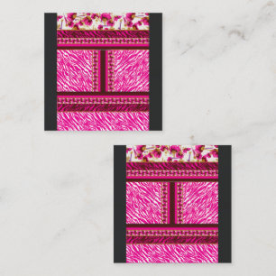 Tarjeta De Fidelización un papel pintado rosa y blanco con una cruz