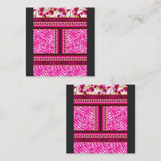 Tarjeta De Fidelización un papel pintado rosa y blanco con una cruz (Anverso / Reverso)