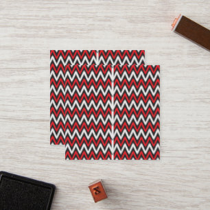 Tarjeta De Fidelización un patrón de zigzag rojo y negro en un grupo de fo