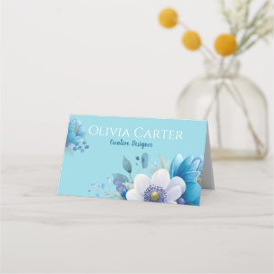 Tarjeta De Fidelización un ramo de flores de estilo sereno acuático.