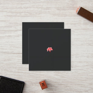 Tarjeta De Fidelización una flor roja sobre un fondo negro