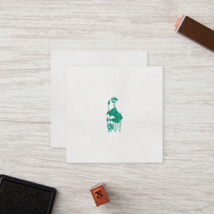 Tarjeta De Fidelización una pintura de una flor y un pez sobre una espalda
