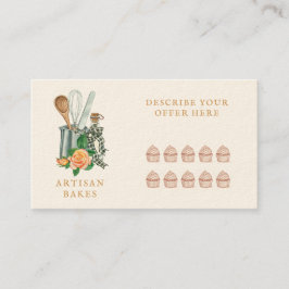 Tarjeta De Fidelización Utensilios de repostería Panadería Panadero