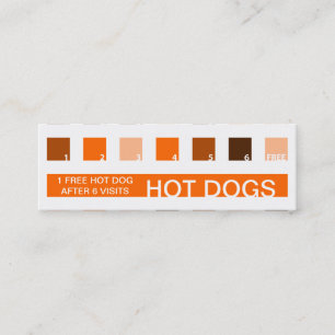Tarjeta De Fidelización Valoración del cliente de HOT DOGS (cuadrados mod)