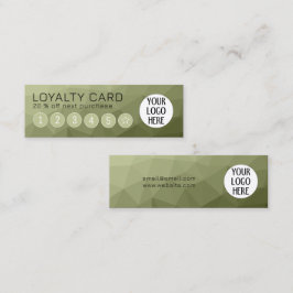 Tarjeta De Fidelización Verde ejército Gradiente Geométrico Malla Logotipo