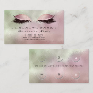Tarjeta De Fidelización Verde subió Rubor del maquillaje del salón de