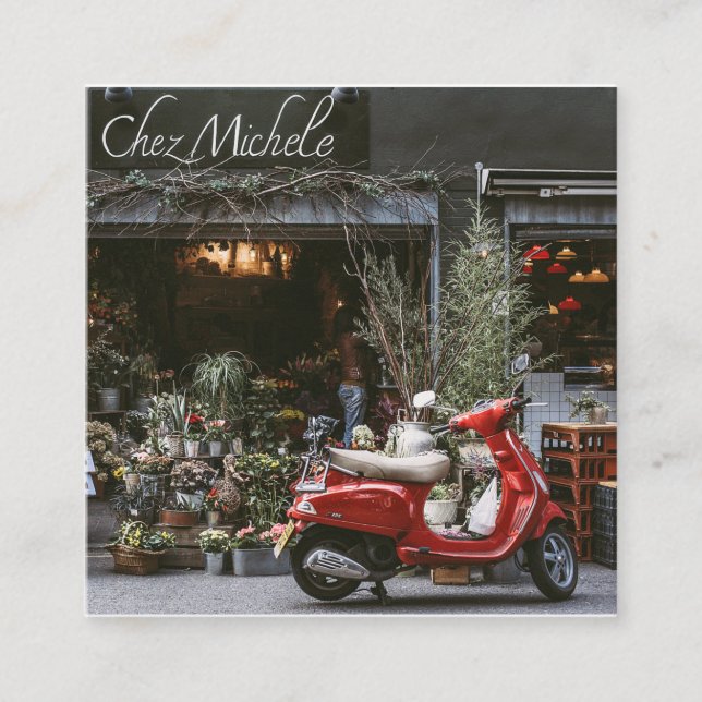 Tarjeta De Fidelización Vintage Red Motor Scooter (Anverso)