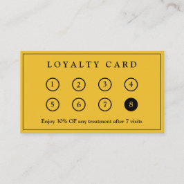 Tarjeta De Fidelización Yellow Simple Elegant Modern Company Business Logo