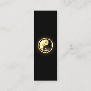 Tarjeta De Fidelización Yin Yang dorado en negro