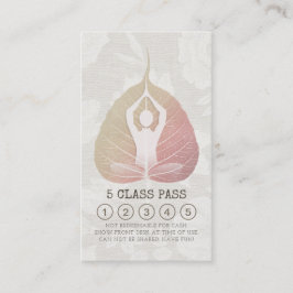 Tarjeta De Fidelización Yoga Studio Class Pass Meditación Pose Bodhi Leaf