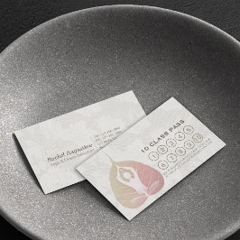 Tarjeta De Fidelización Yoga Studio Class Pass Meditación Pose Bodhi Leaf