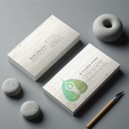 Tarjeta De Fidelización Yoga Studio Class Pass Meditación Pose Bodhi Leaf