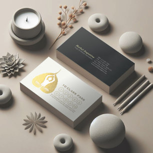 Tarjeta De Fidelización Yoga Studio Class Pass Meditación Pose Bodhi Leaf