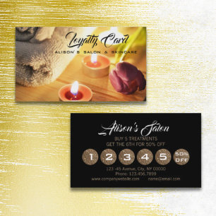 Tarjeta De Fidelización Zen Aromaterapía SPA Masaje Terapia Lealtad