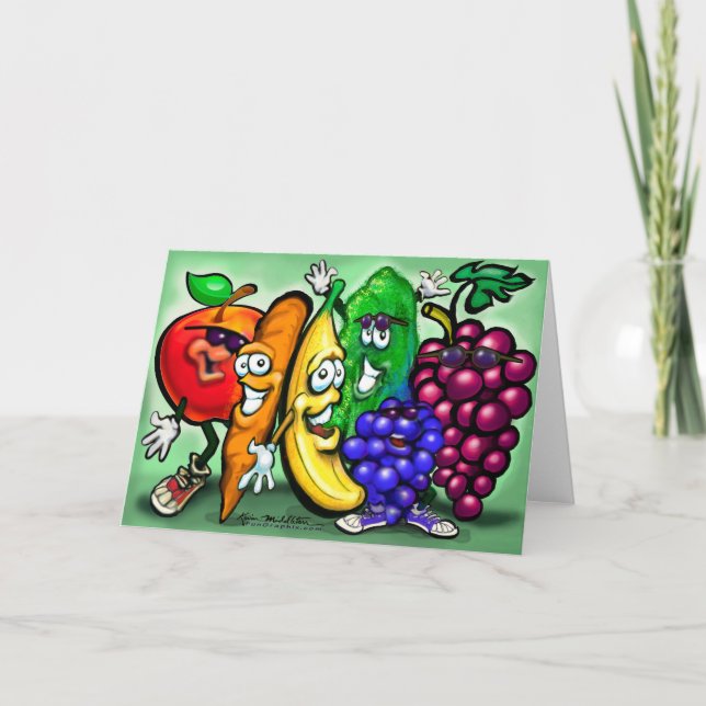 Tarjeta de Fiesta arcoiris alimenticia (Anverso)