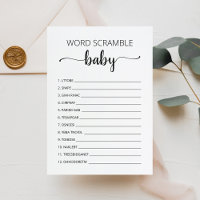 Tarjeta de fiesta Baby Shower para juego de bebé d