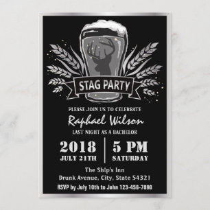Tarjeta de Fiesta/Bachelor de Beer Barley Stag
