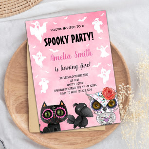 Tarjeta de Fiesta Cute Spooky para niños o adultos