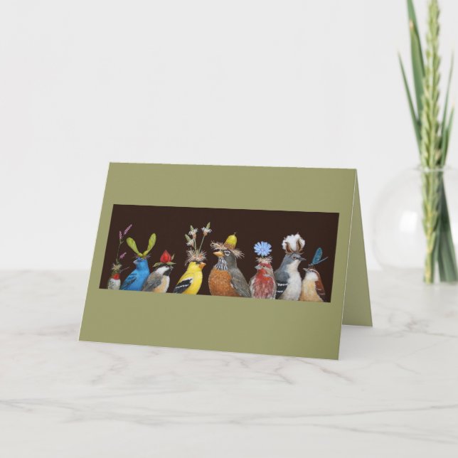 tarjeta de fiesta de aves (Anverso)