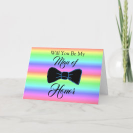Tarjeta de fiesta de boda de propuesta de hombre d