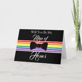 Tarjeta de fiesta de boda de propuesta de hombre d