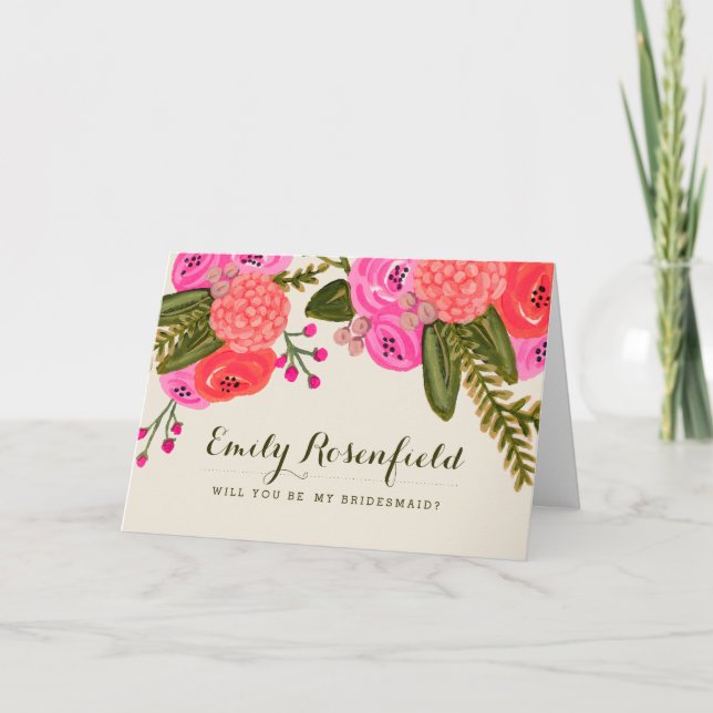 Tarjeta de Fiesta de bodas de jardín vintage (Anverso)